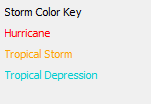Storm color code reference panel